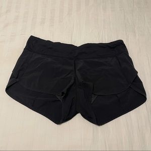 Black Lululemon SpeedUp 2.5” shorts